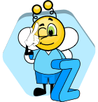 Bee with the Korean alphabet