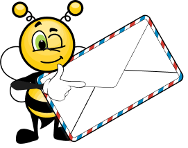 Abeille avec lettre