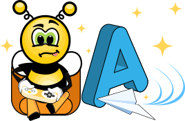 Abeille apprenant une langue à travers des jeux