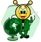 Bee with a globe
